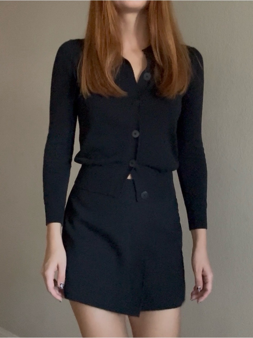 J. Crew Black Cotton Crepe Cardigan Black Size XXS